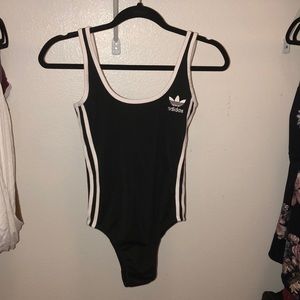 Adidas black and white one piece